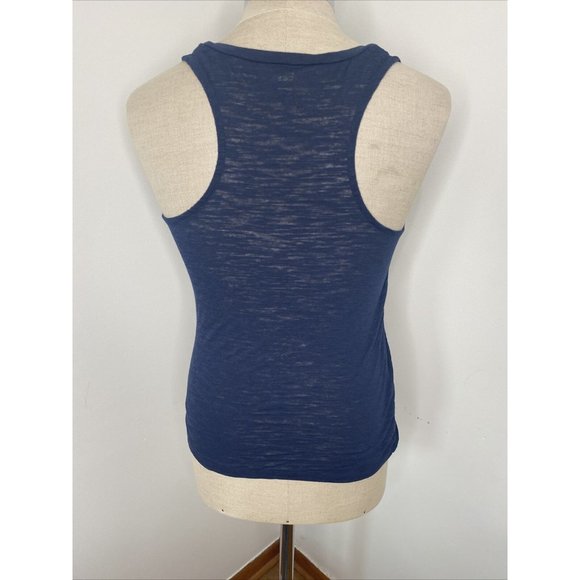 Altar'd State tank top size S Womens Navy Blue Knot Front V Neck Racerback - Picture 4 of 6
